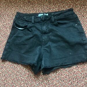 ASOS Black Mini Denim Shorts
